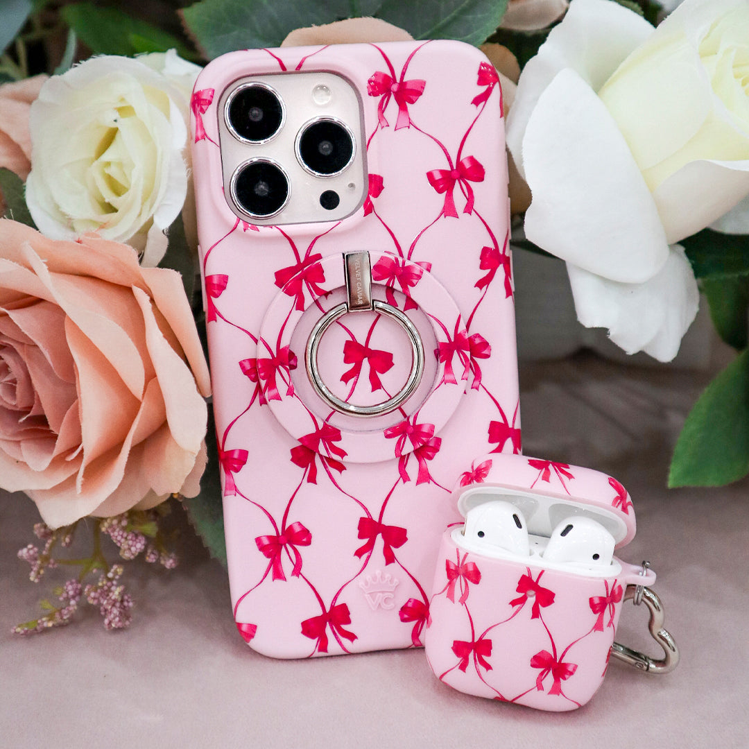 Ballerina Bows MagSafe Grip Ring - Secure Phone Holder for iPhone 13/14/15 Pro Max, Anti-Slip Finger Strap for Easy One-Handed Use - Perfect for Commuting, Shopping, and Taking Selfies