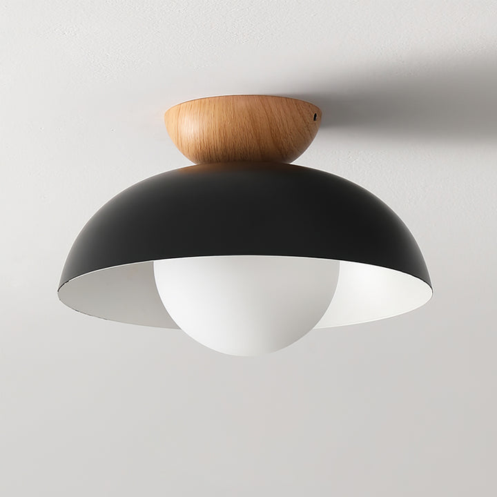 Modern White Semi-Circular Ceiling Lamp for Bedroom - Stylish Lighting Fixture for Home Decor, Bedside Ambiance & Cozy Atmosphere