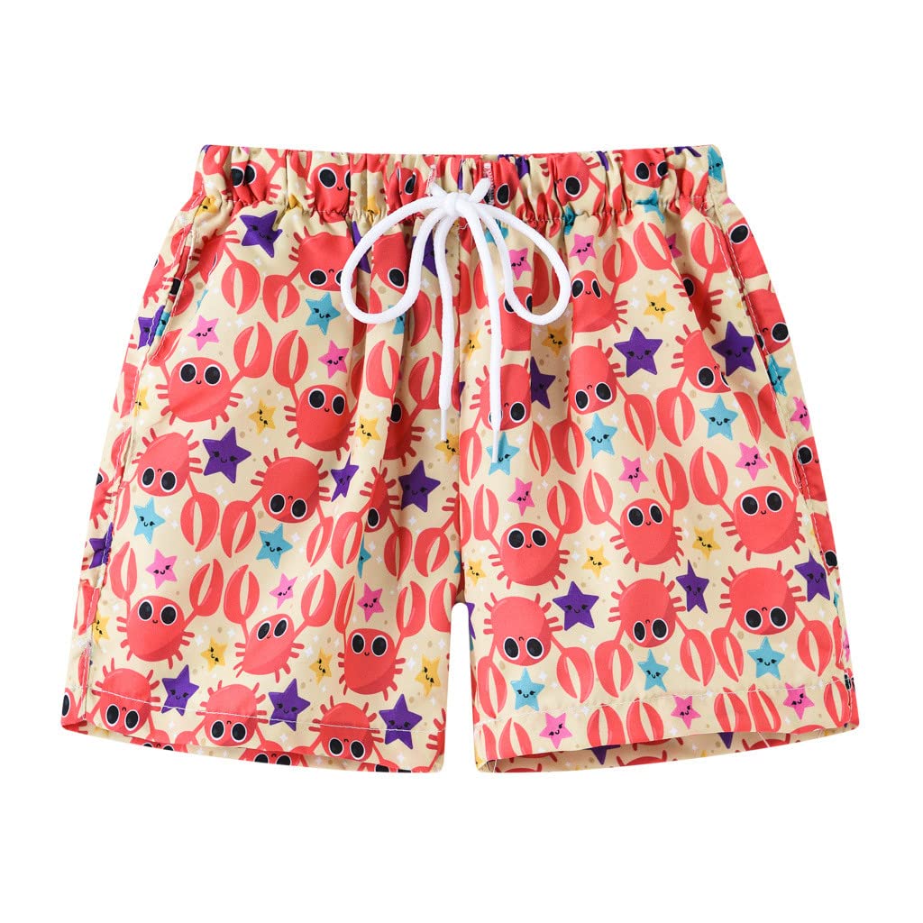 **Boys' Cartoon Swim Trunks for Toddlers 2-8 Years - Quick-Dry Baby Shorts for Pool, Beach & Water Play**