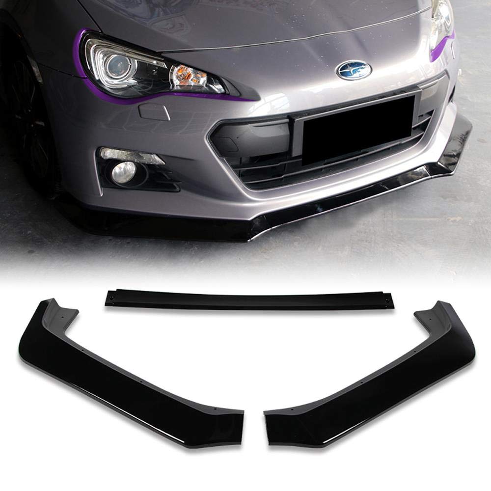 2013-2016 BRZ PU/697/PBK Painted Black Front Bumper Body Kit Lip - 3PCS Aerodynamic Upgrade for Enhanced Style & Performance | Perfect for Street Racing & Car Shows