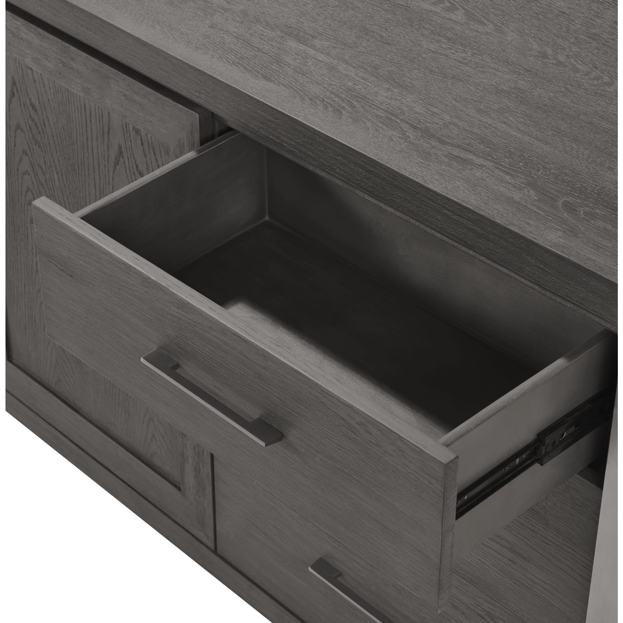 Modern Thunder Grey Sideboard with Storage - Elegant Console Table for Living Room, Entryway & Dining Room - Durable Wooden Buffet Cabinet for Home Decor