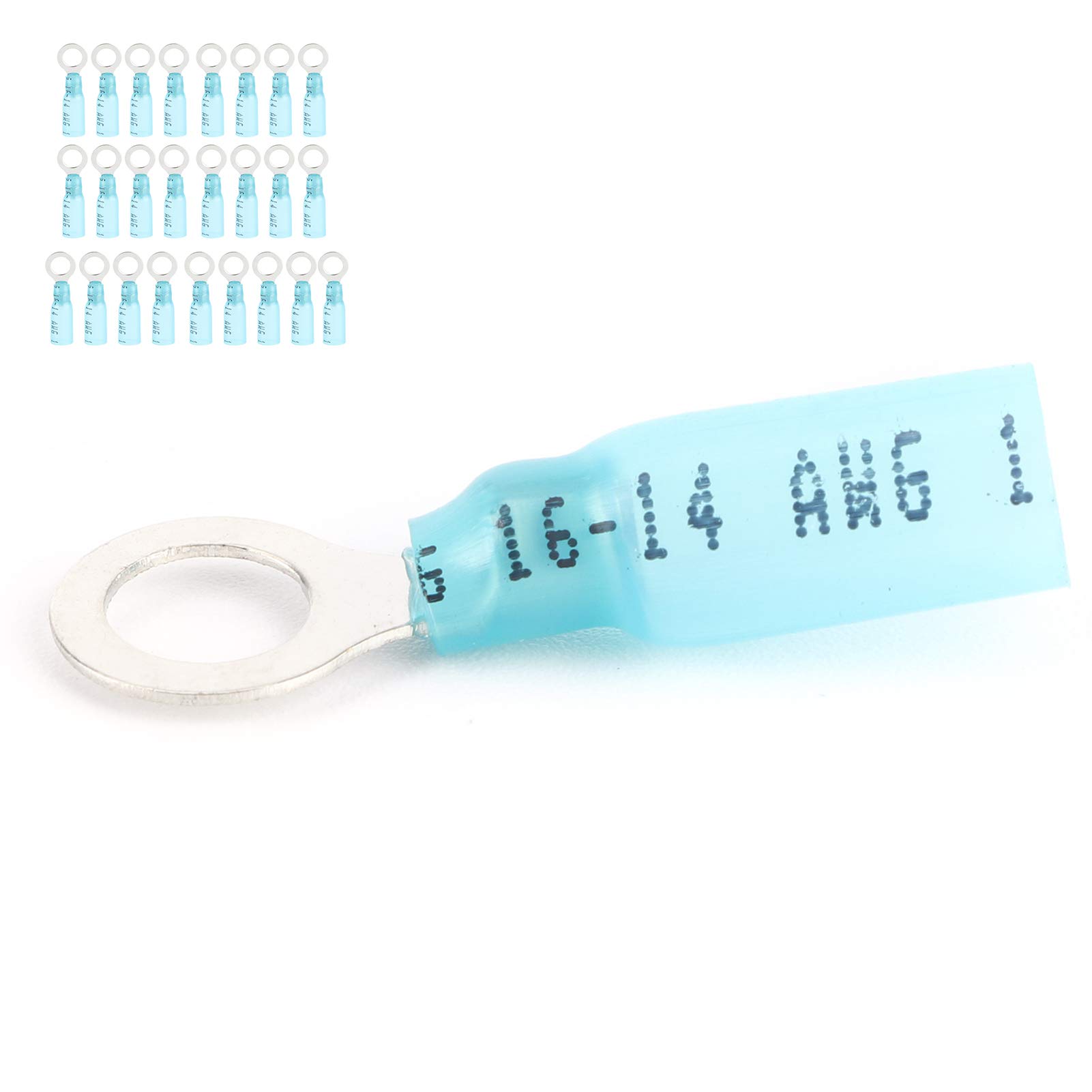 Heat Shrink Wire Connectors 25pcs - 1/4 Inch Electrical Quick Wiring Tubing with High Conductivity for Automotive, Marine & Home Electrical Repairs