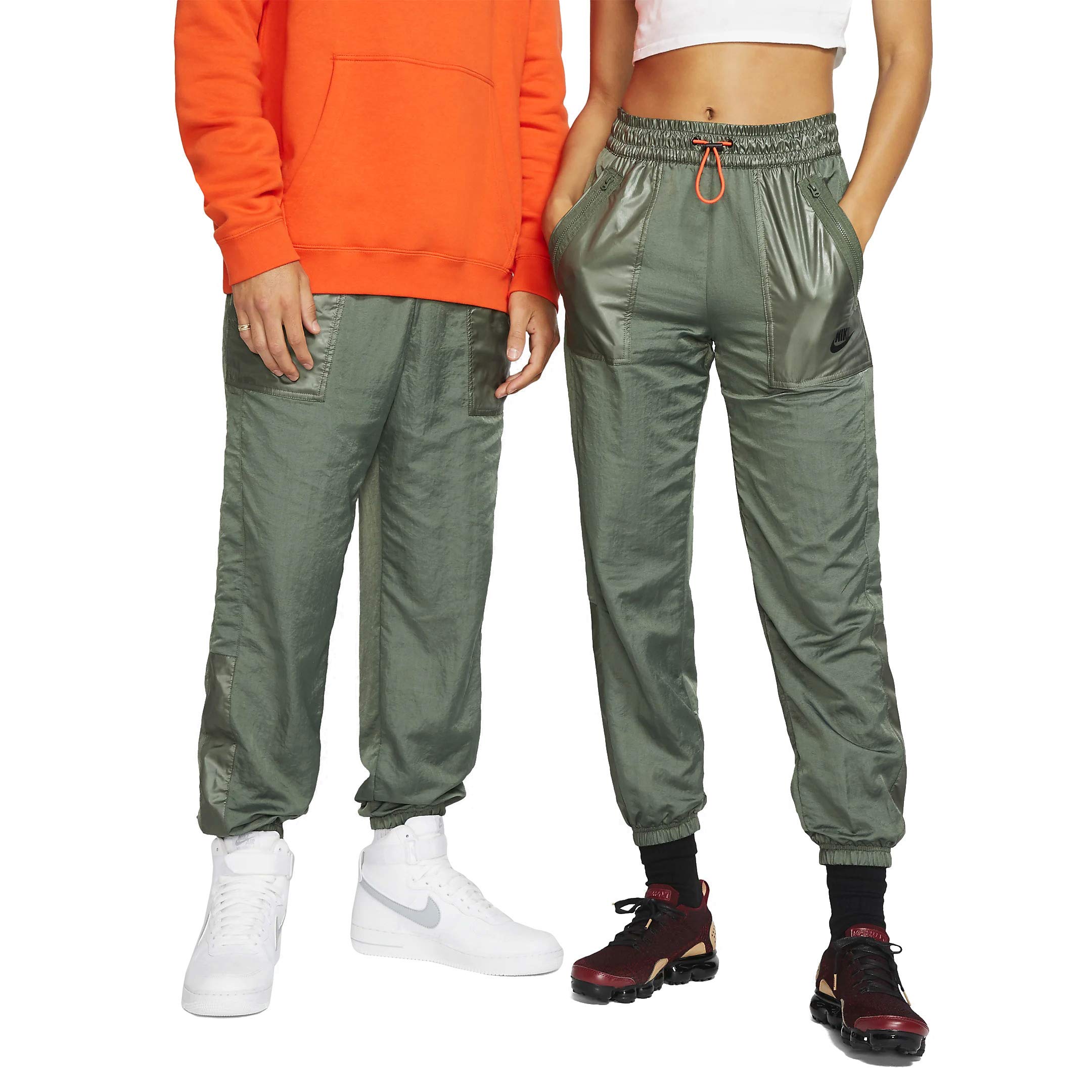 Nike Women's NSW Woven Cargo Pants - CI7905-326 - Juniper Fog/Black - X-Large - Comfortable & Stylish Casual Pants for Outdoor Activities, Hiking & Streetwear Fashion