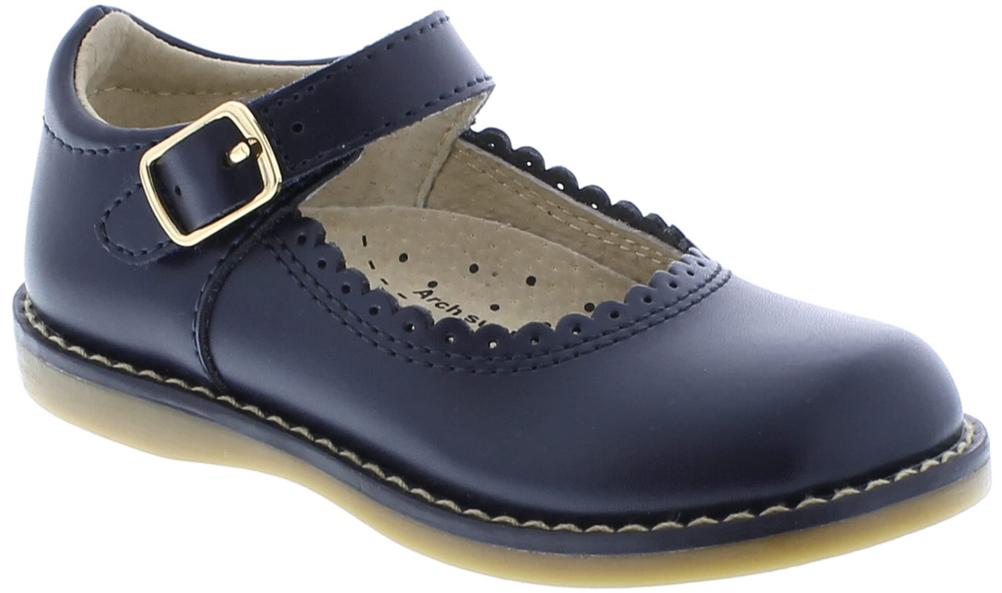 FOOTMATES Baby Girls Allie Mary Jane Flats - Infant Toddler Little Kid Shoes for School, Party & Everyday Wear