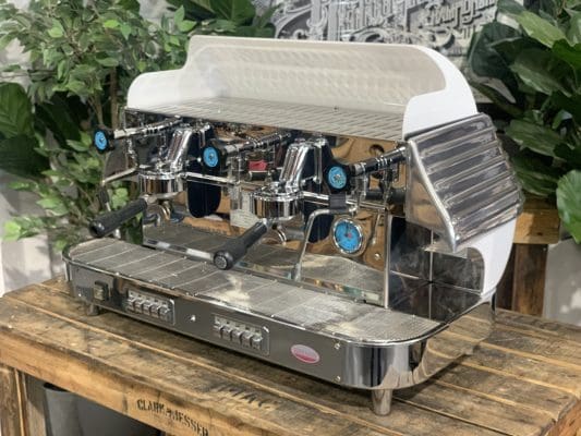 Elektra Barlume 2 Group White Espresso Machine - Professional Coffee Maker for Home & Cafe Use - Perfect for Espresso, Cappuccino, and Latte Preparation