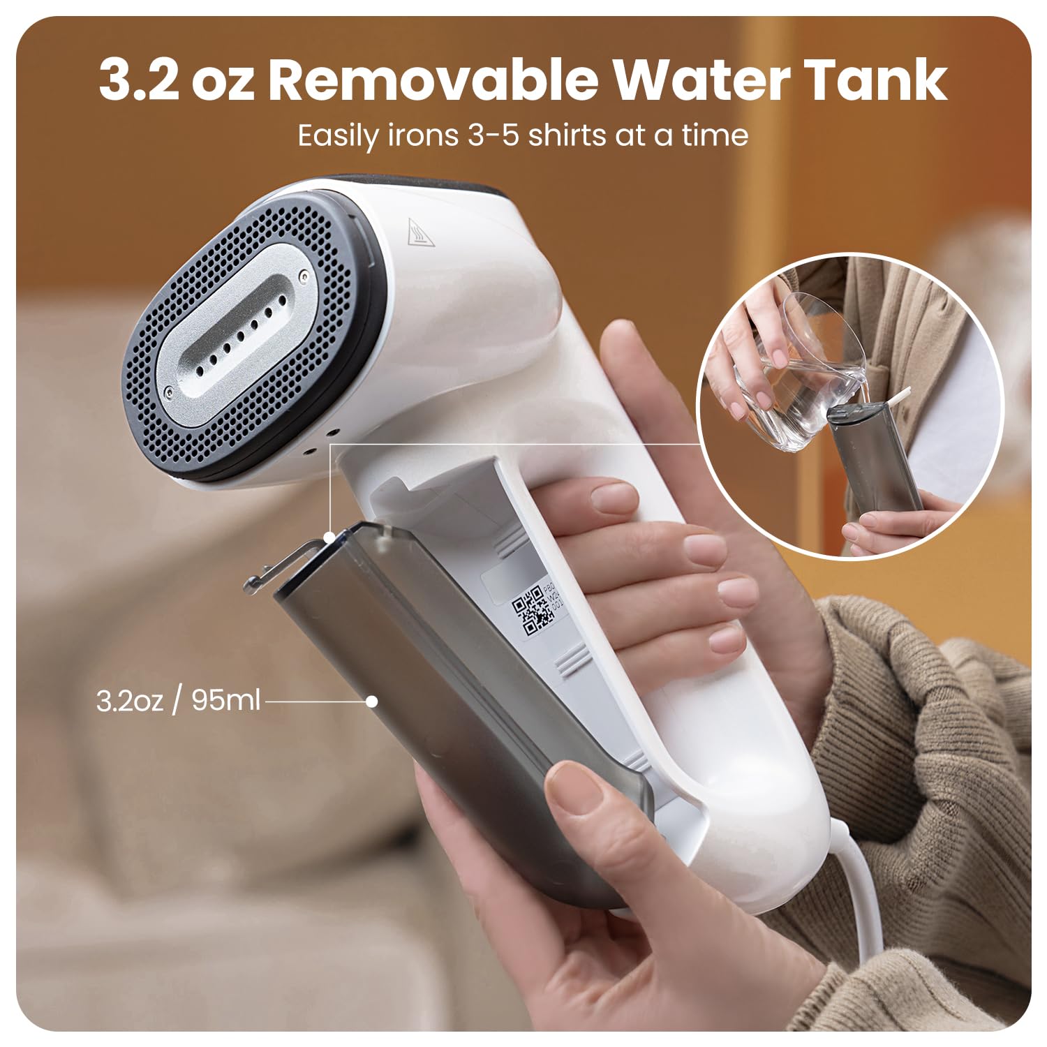 Neakasa Magic 1 Vacuum Steamer - 2300Pa Powerful Handheld Travel Garment Steamer & Iron 2-in-1 for Wrinkle-Free Clothes | Perfect for Travel, Business Trips & Home Use