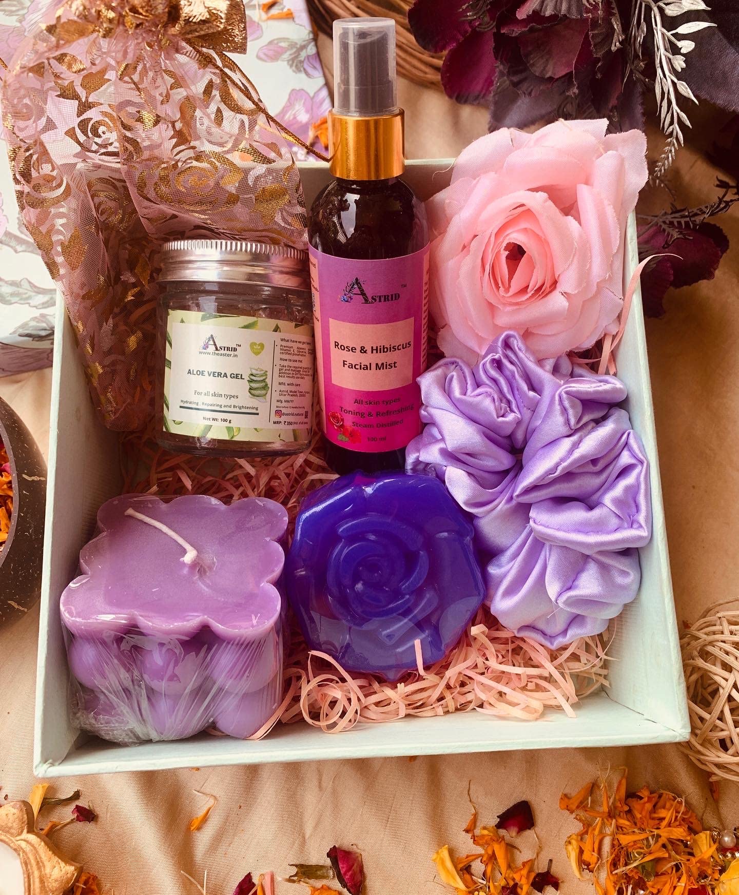 Astrid Lavender Relaxation Gift Set - 5 Piece Skincare Essentials Kit for Daily Use, Paraben & Sulfate Free - Perfect for Stress Relief & Self-Care Routine (Great Gift for Her & Him)