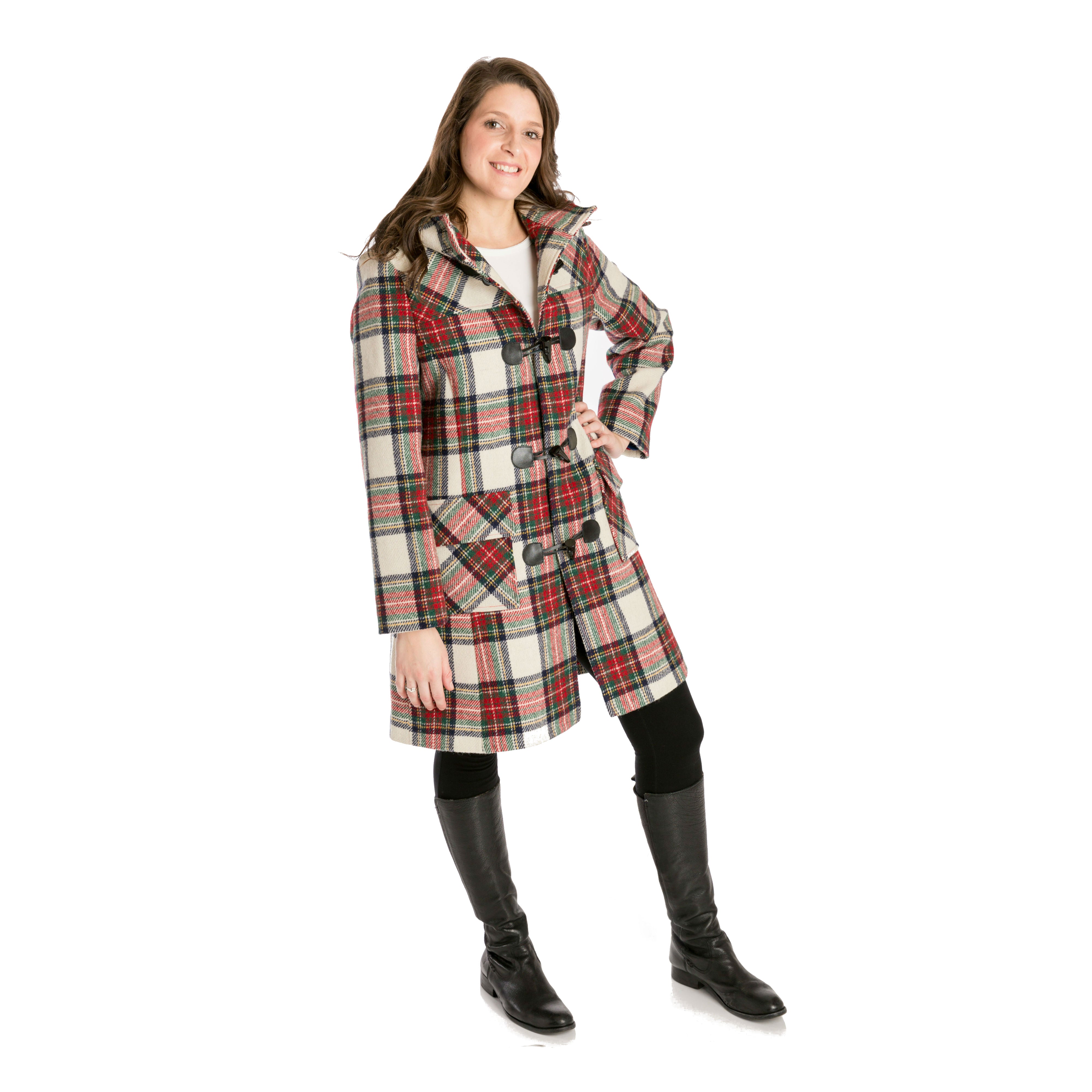 Harris Tweed Tartan Duffle Coat for Men & Women - Classic Wool Winter Jacket [2 Colors] | Perfect for Outdoor Activities, Casual Wear & Cold Weather Fashion