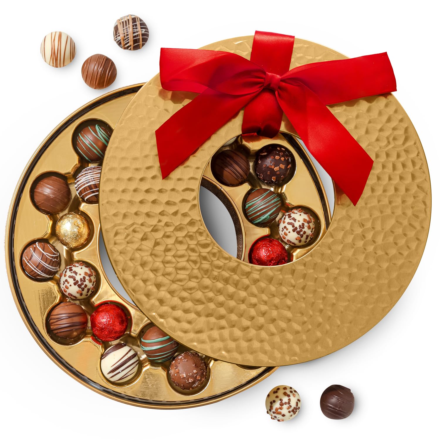 BONNIE AND POP - Valentine's Day Chocolate Gift Basket | Luxury Assorted Milk & Dark Chocolate Truffles Box | Premium Gourmet Chocolate Gift for Women, Men, Husband, Wife | Perfect for Anniversary, Birthday & Romantic Occasions