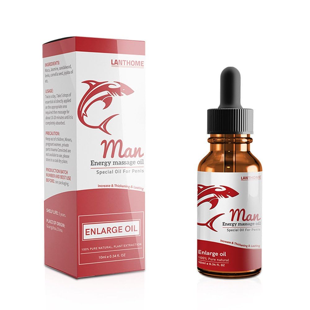 Natural Penis Enlargement Oil - Male Enhancement Cream for Size Growth & Stamina - Long Lasting Erection & Delay Solution - Intimate Adult Products for Couples & Solo Use