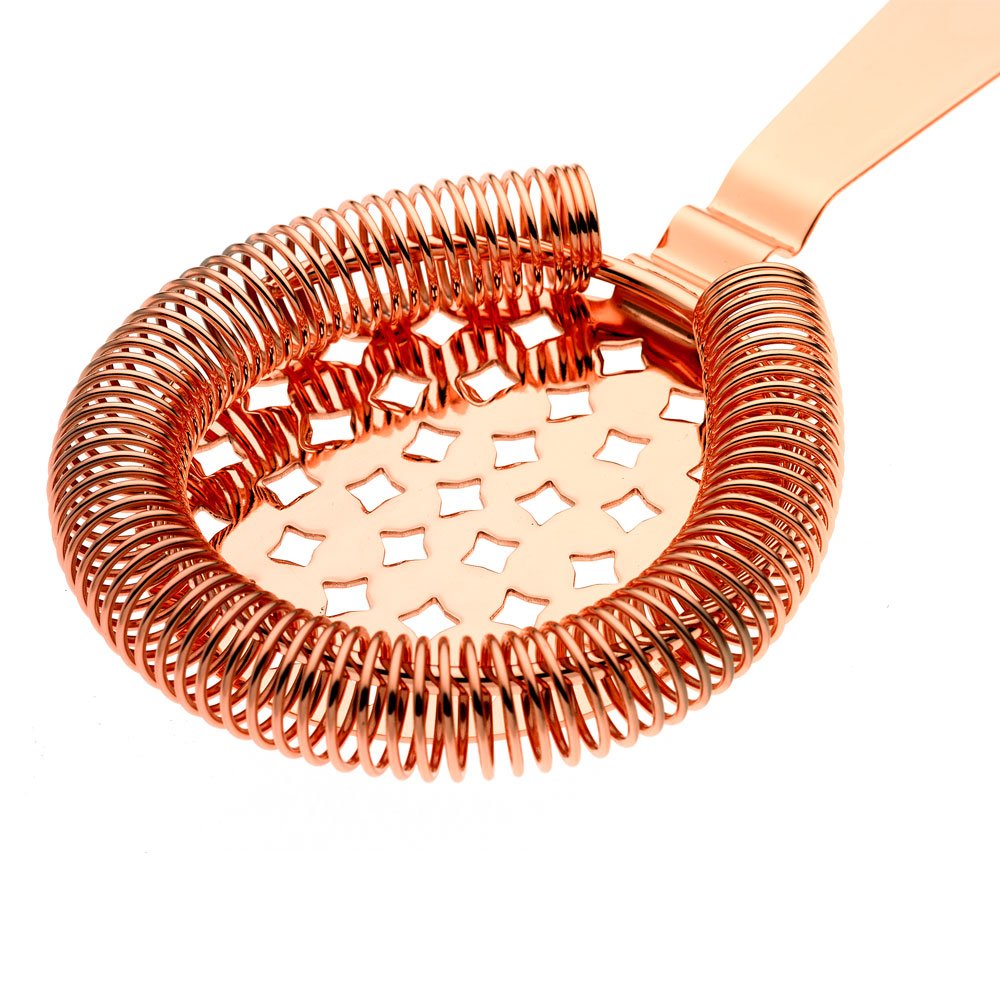 Barfly Classic Hawthorne Spring Bar Strainer - Copper Plated Cocktail Strainer for Mixing Drinks - Perfect for Home Bars, Cocktail Parties & Professional Bartenders