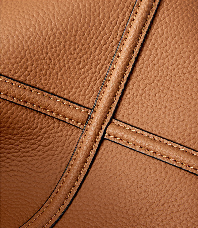 Stylish Leather Bucket Bag for Women - Fashionable Crossbody Shoulder Handbag - Perfect for Work, Travel & Everyday Use