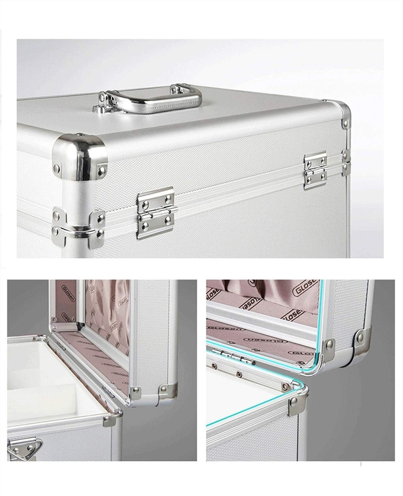 Portable First Aid Kit with Lock - Family Medicine Storage Box for Home, Travel & Camping - Compact & Secure Emergency Medical Supplies Organizer (Silver) | Perfect for First Aid, Outdoor Adventures & Emergency Preparedness