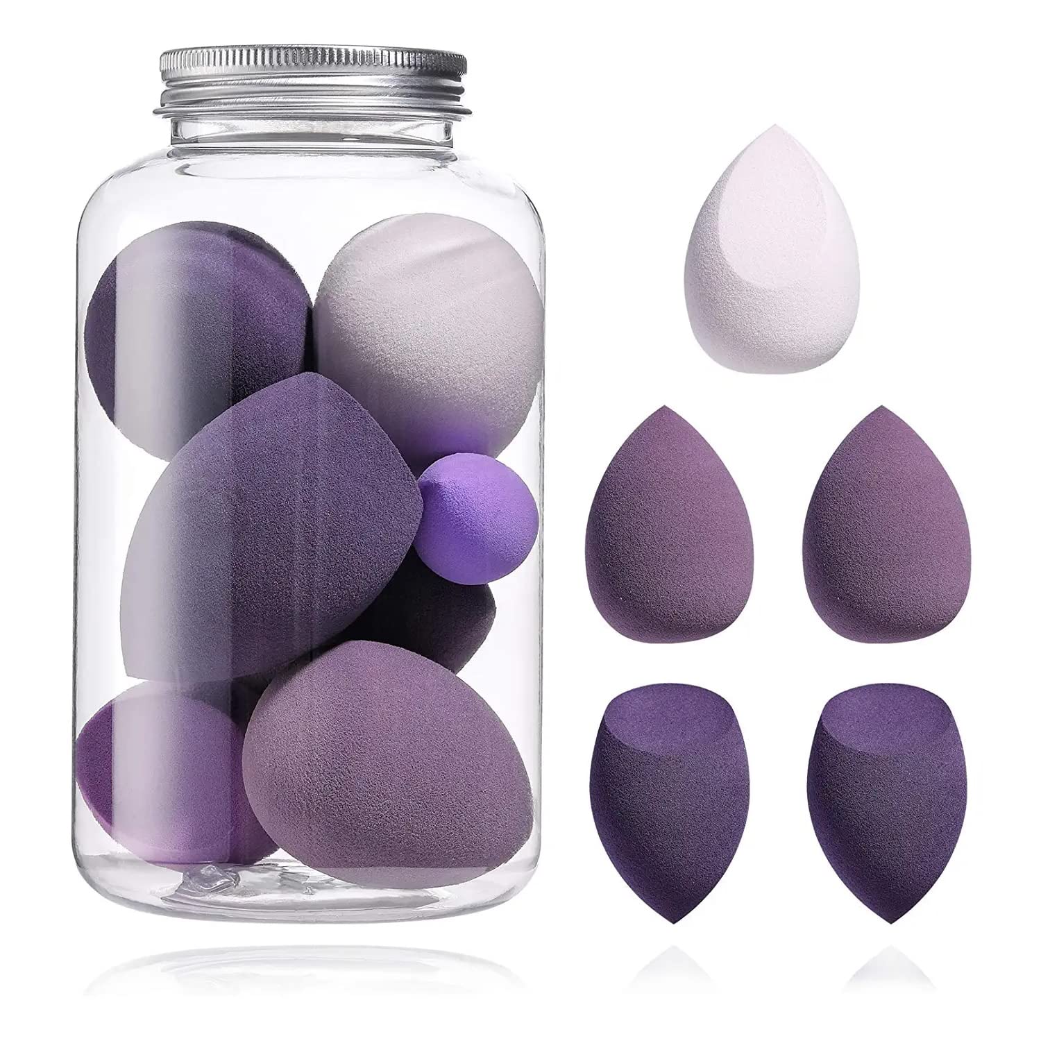 Premium Gonegal Makeup Sponge Set - 4 Large & 3 Mini Blenders with Egg Case | Soft Beauty Blending Sponge for Foundation, Concealer & Powder | Perfect for Professional Makeup & Travel