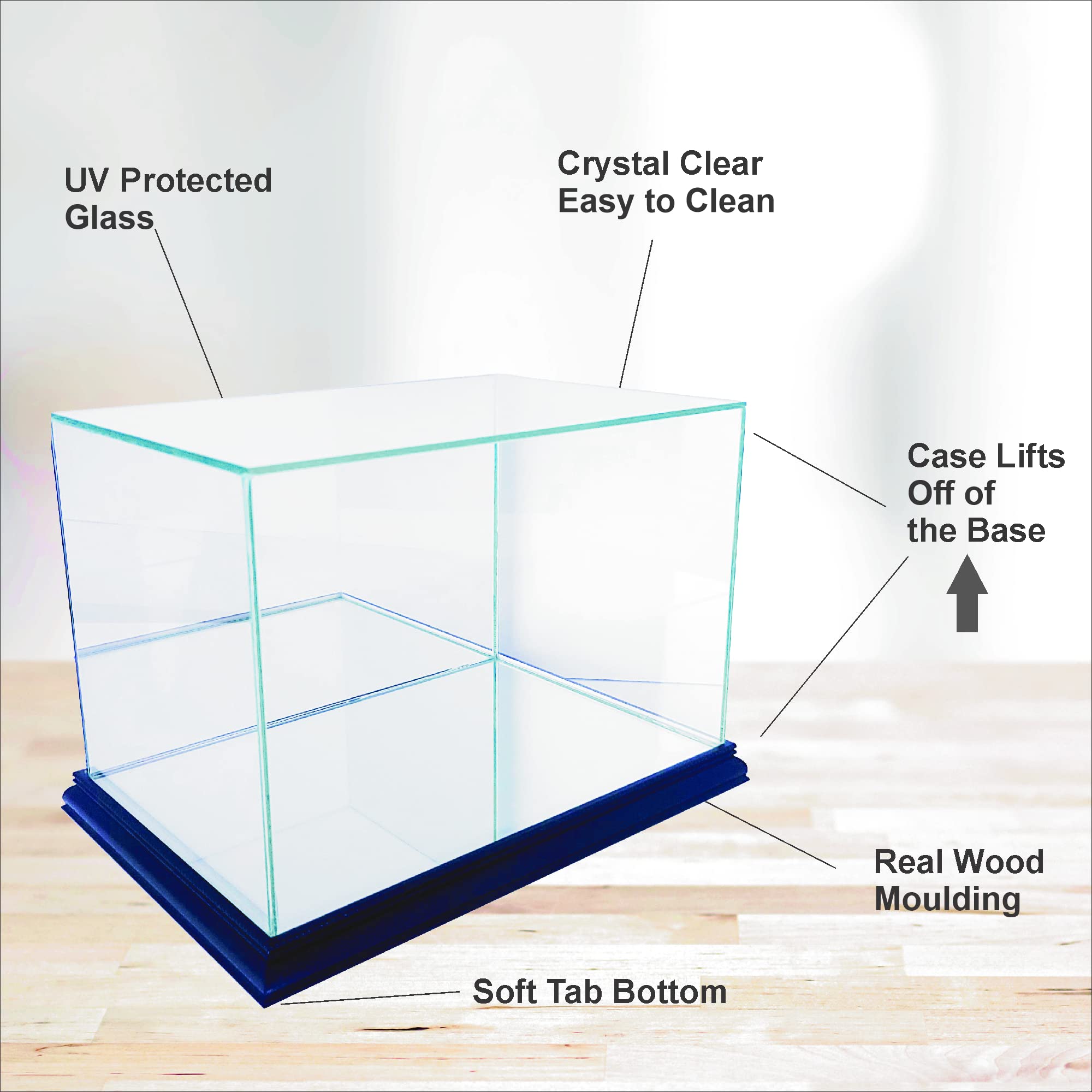 Premium Cherry Wood Glass Flag Display Case for 9.5' x 5' American Flags - Custom Engraving Available - Perfect for Military Memorials, Home Decor & Patriotic Displays