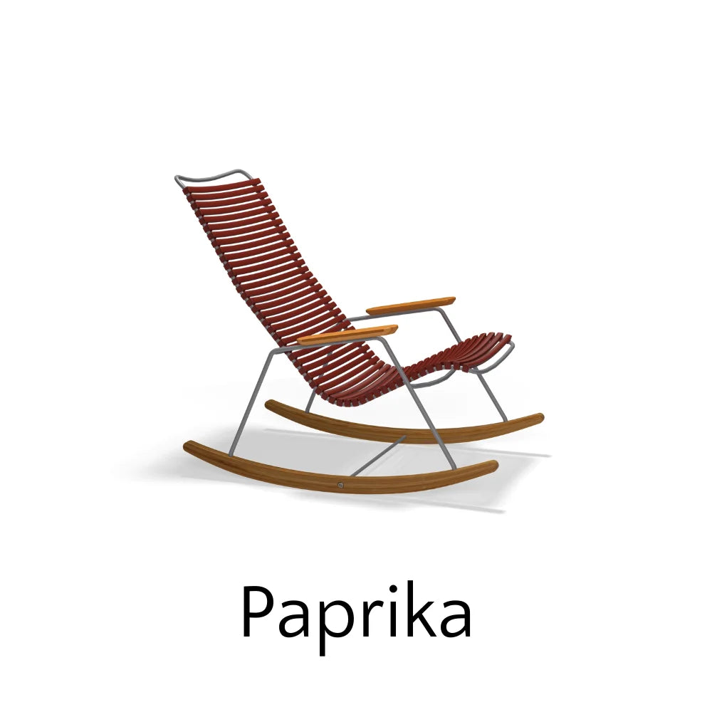 CLICK Outdoor Rocking Chair - Patio, Garden & Porch Relaxation - Comfortable All-Weather Wicker Rocking Chair for Backyard, Poolside & Deck Use
