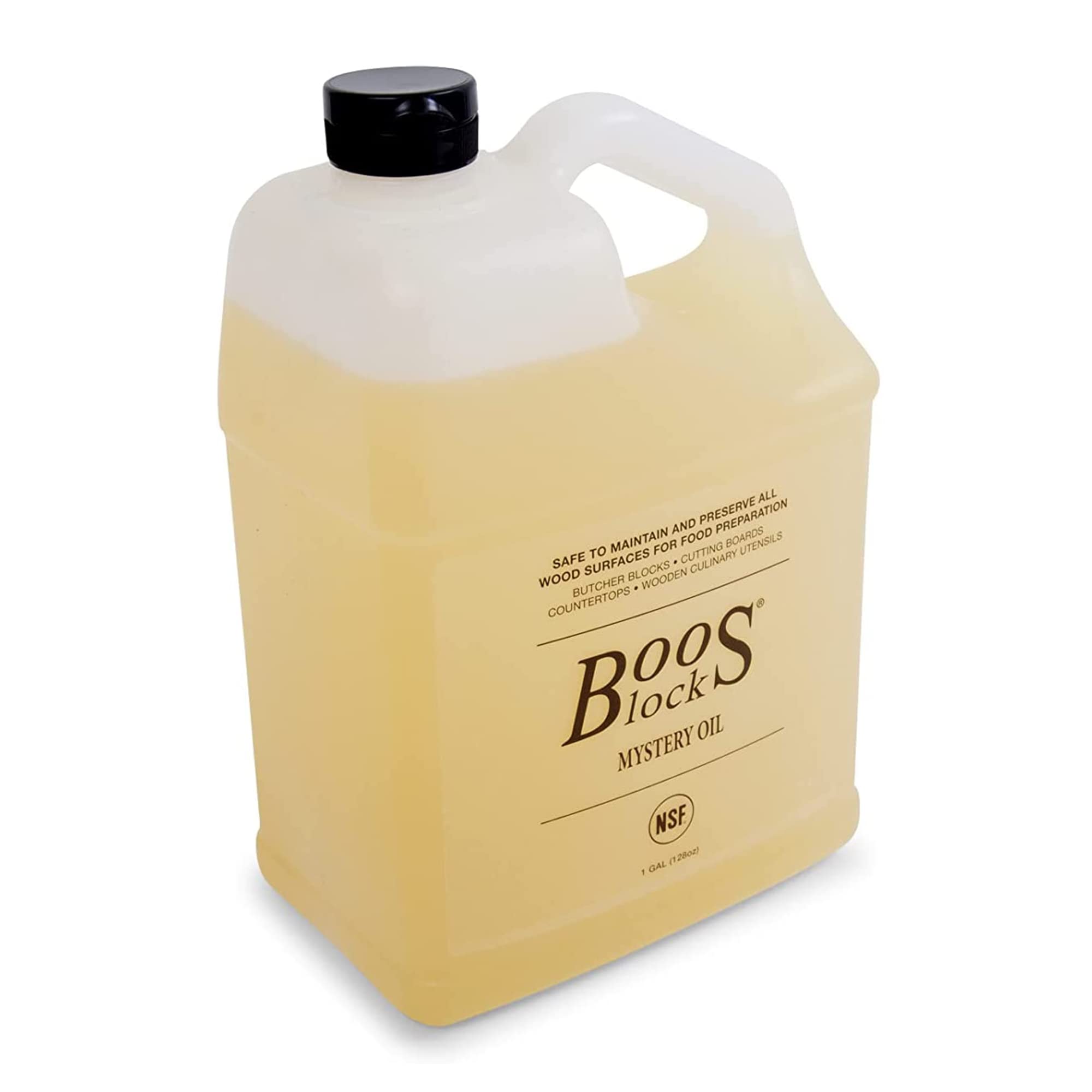 John Boos 128-Ounce Boos Block Mystery Oil - Premium Wood Cutting Board Conditioner & Protector | Food-Safe Wood Treatment for Kitchen Countertops, Butcher Blocks & Wooden Utensils