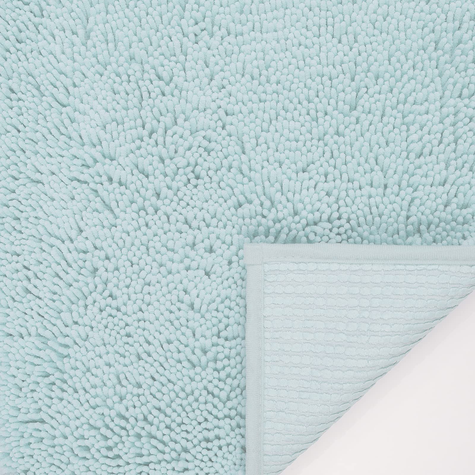 Premium Non-Slip Chenille Bath Mat - Super Soft & Water Absorbent Plush Rug for Bathroom, Shower, Spa - Fluffy Indoor Entryway Mat, 24
