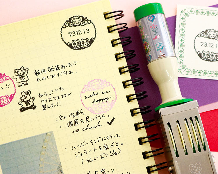 Yumi Kitagishi Rotating Date Stamp - Premium Hobonichi Planner Accessories for Journaling, Scrapbooking & Office Organization