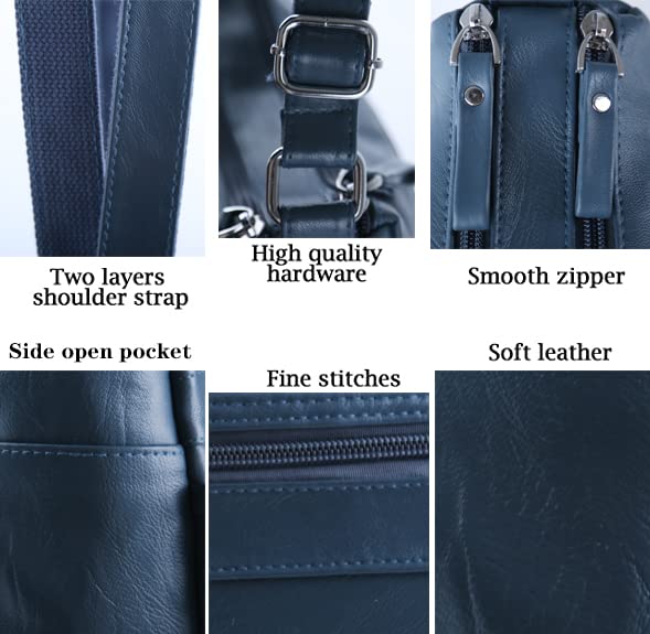 ELDA Women's 10-Pocket Crossbody Purse - Lightweight Medium Shoulder Bag with Multiple Pockets for Everyday Essentials | Perfect for Work, Travel & Shopping