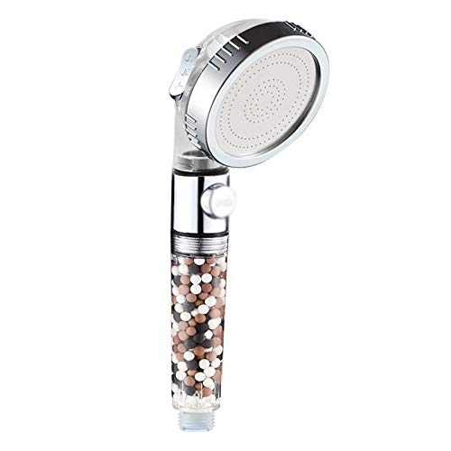 EKDSPW 3-Function High Pressure Shower Head with On/Off Switch - Anion Filter, Water Saving Bathroom SPA Showerhead for Relaxing Shower Experience - Perfect for Home, Hotel, and Gym Use