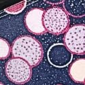 Navy Blue, Pink, Purple, White, Polka Dots