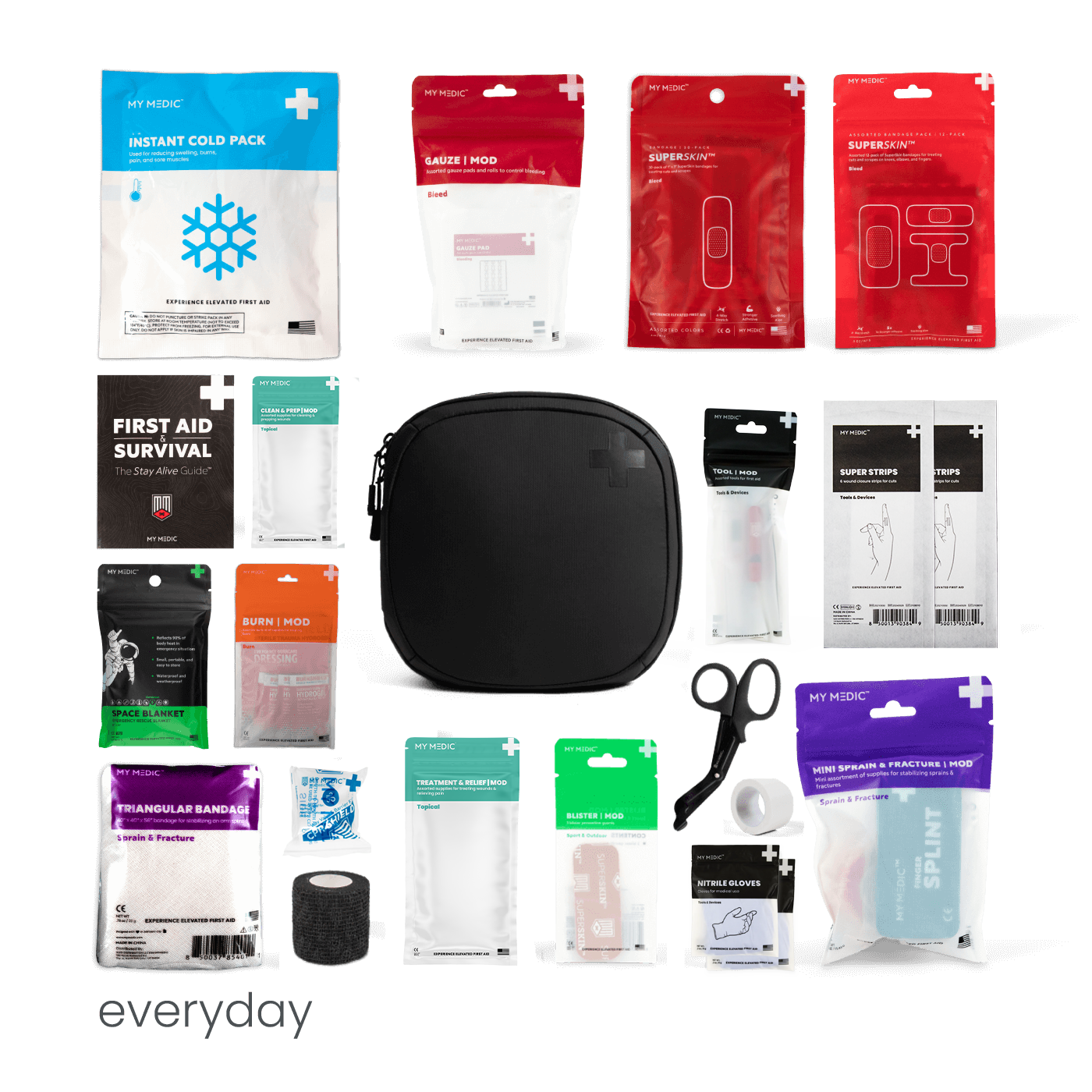 Premium Ready Everyday First Aid Kit - 120-Piece Emergency Medical Supplies for Home, Car, Travel & Outdoor Adventures
