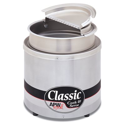 APW Wyott 7 Quart Commercial Countertop Soup Warmer - Ideal for Restaurants, Cafes & Catering Businesses - Keep Soups, Stews & Sauces Hot for Hours
