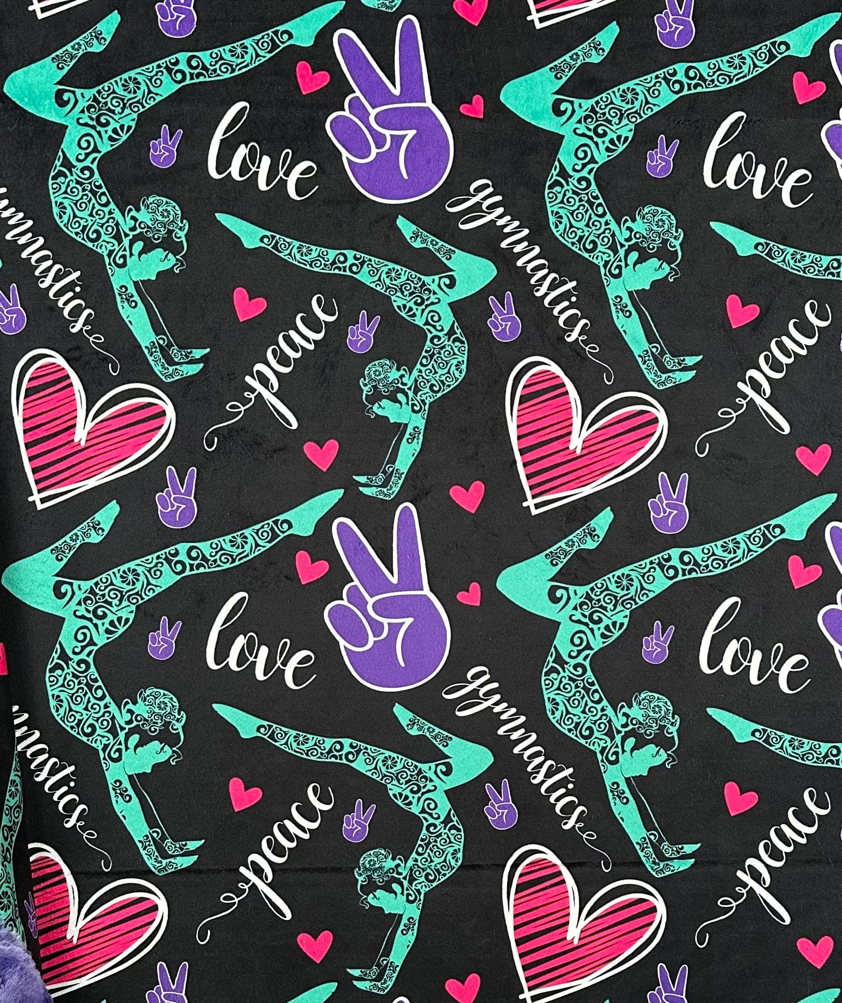 Premium Purple Luxe Large 55x79 Inch Minky Blanket for Gymnastics - Soft & Cozy Throw for Home, Gym, and Sports Recovery