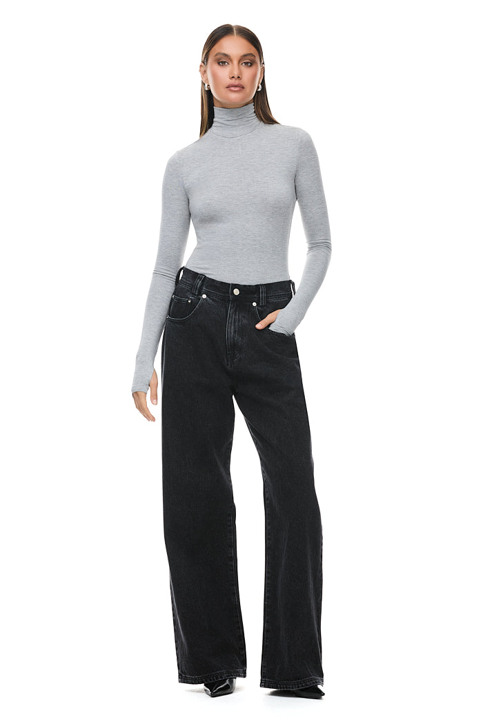 Premium Grey Marle Turtleneck Top for Women - Soft & Stylish Winter Knitwear - Perfect for Office, Casual Outfits & Layering