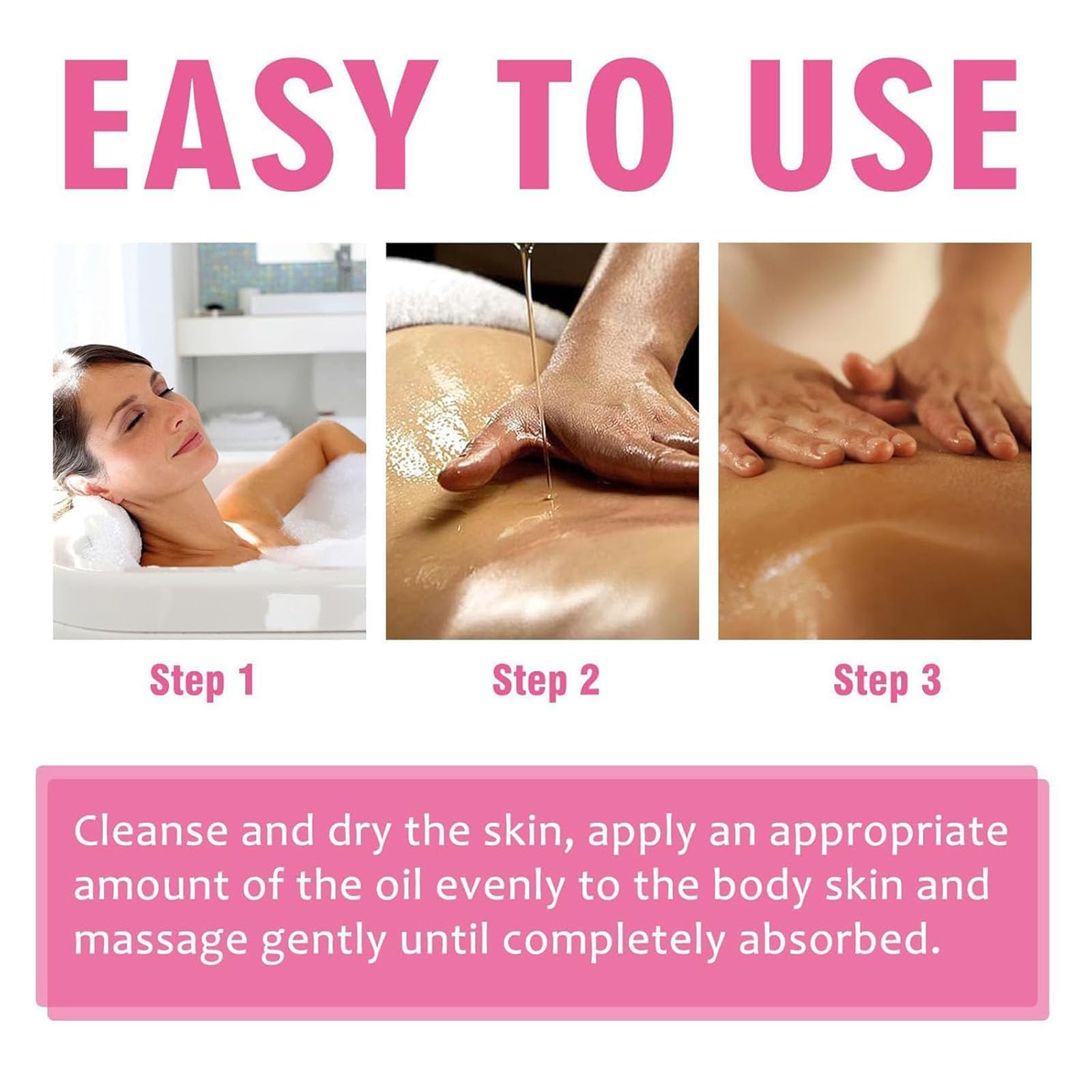 Essencia Scented Juicy Body Oil - Strawberry & Cinnamon Bun Fragrance | Handcrafted Moisturizing Body Oil for Women | Perfect for Dry Skin Care & Massage Therapy