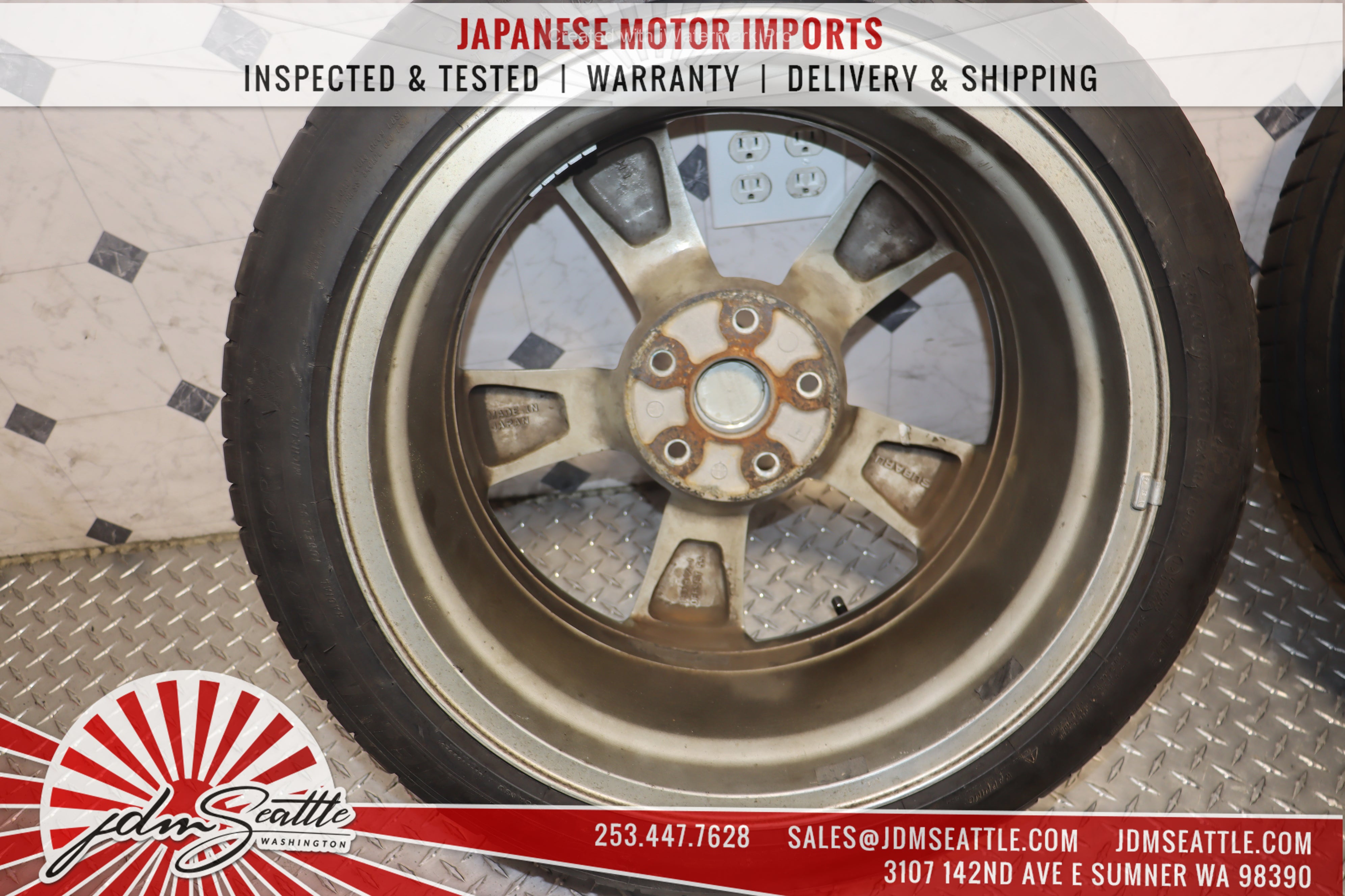 2008-2014 Subaru Impreza WRX STI GRB OEM Factory Stock Wheels - Set of 4 - Perfect for Replacement or Restoration Projects