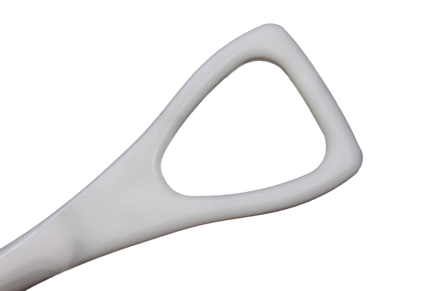 Bully Tools 42-Inch Durable One-Piece Poly Snow Shovel for Efficient Snow Removal, Mulch Cleaning, and Yard Maintenance (White) - Ideal for Driveways, Sidewalks, and Garden Care