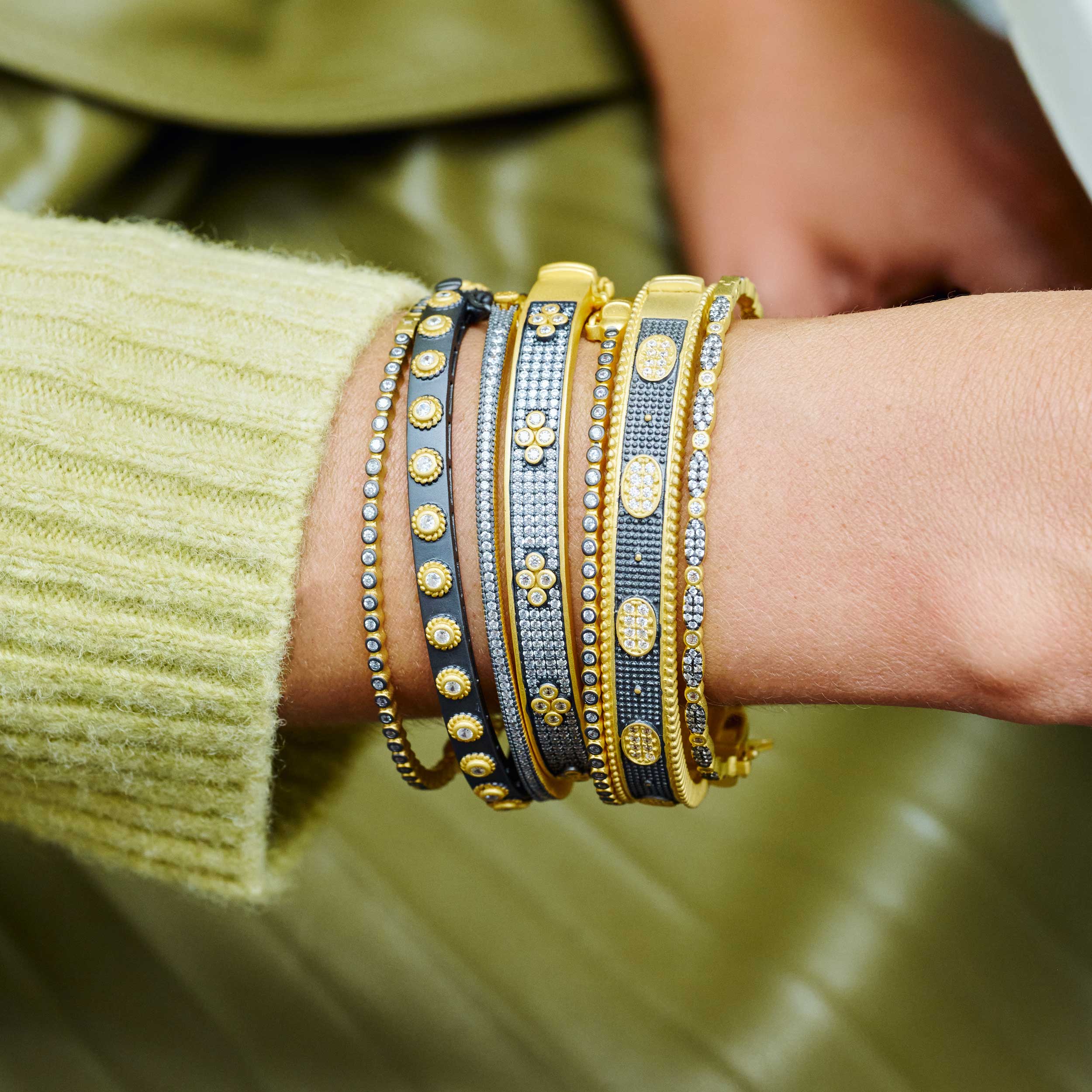 Stack This! Oval Eternity Hinged Bangle Bracelet - Elegant Stackable Jewelry for Women, Perfect for Layering with Other Bangles | Gift Idea for Her, Birthday, Anniversary, Valentine's Day