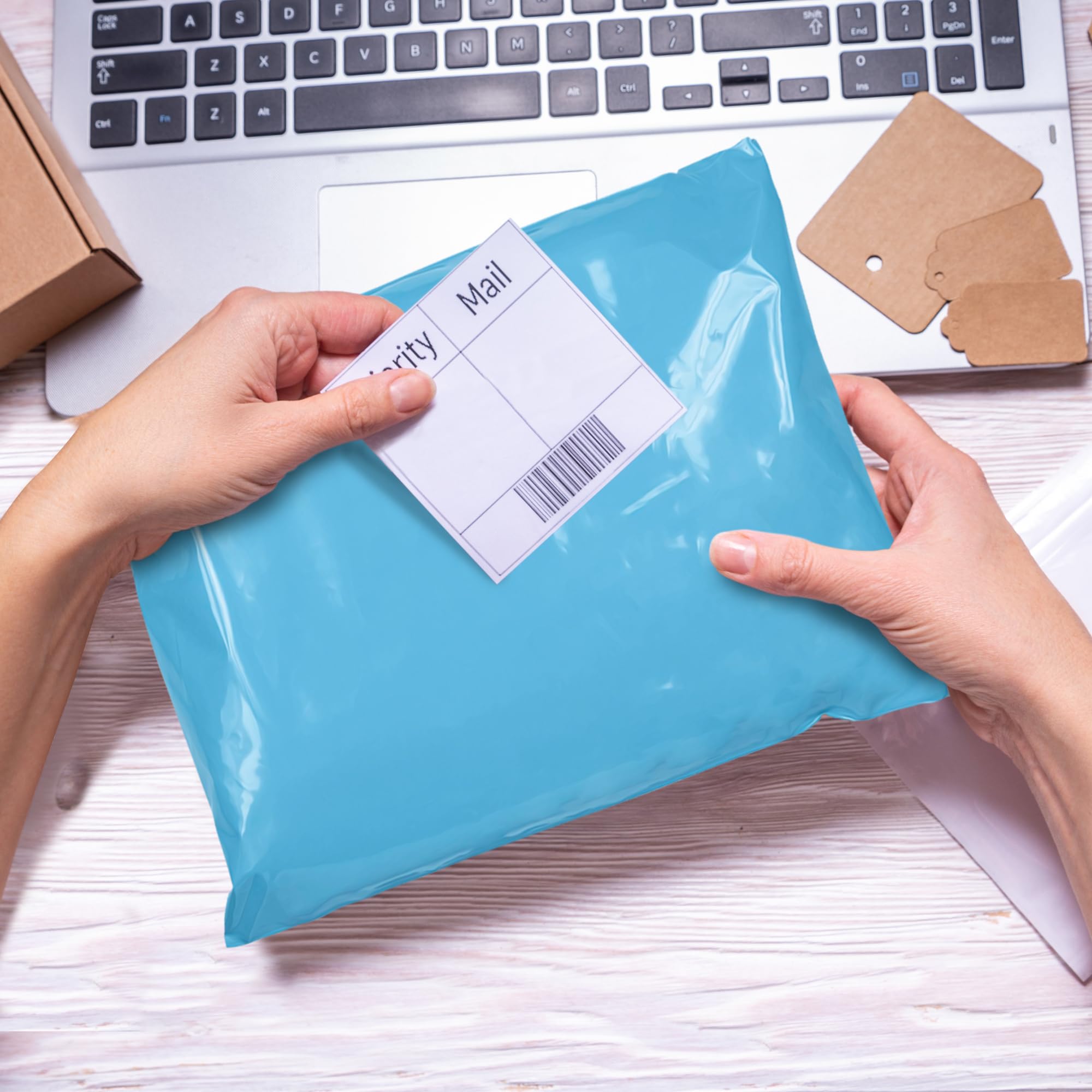 Blue 7.5x10.5 Inch Poly Mailers - 1000 Pack Self-Seal Shipping Bags for Clothes | Waterproof & Stretchable Poly Envelopes | Perfect for Ecommerce, Online Stores & Clothing Shipping