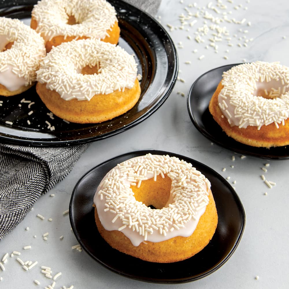 Nordic Ware Nonstick Donut Baking Pan - 6-Cavity Doughnut Mold for Homemade Donuts, Cupcakes & Muffins | Perfect for Holiday Baking, Birthday Parties & Family Breakfasts
