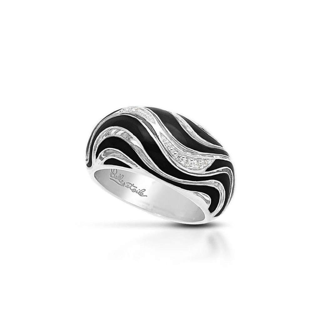 Belle Etoile Waverly Ring for Women - Elegant Gold Plated Wave Design Stackable Band - Perfect for Everyday Wear, Anniversary Gifts & Special Occasions