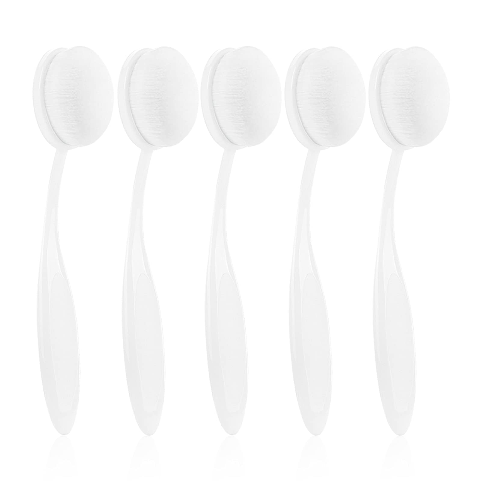 UNIMEIX 5 Pack Blending Brushes for Card Making, Drawing & Painting - Soft White Bristles, 1.18