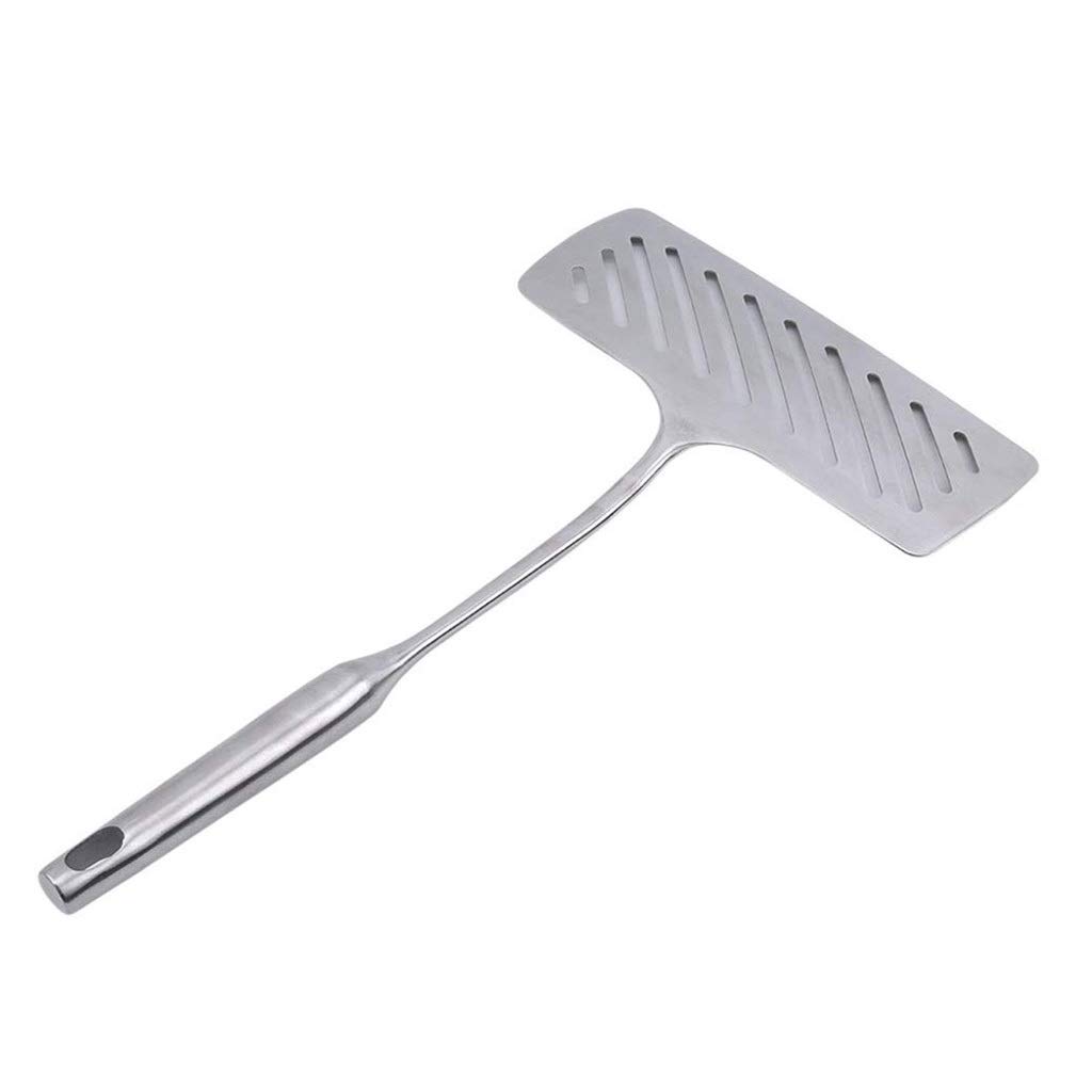 Premium 304 Stainless Steel Turner Spatula - Kitchen Cooking Utensil for Eggs, Fish, Pancakes - Non-Slip Handle Flipper for Frying Pans, Griddles & BBQ - Perfect for Breakfast, Camping & Outdoor Cooking