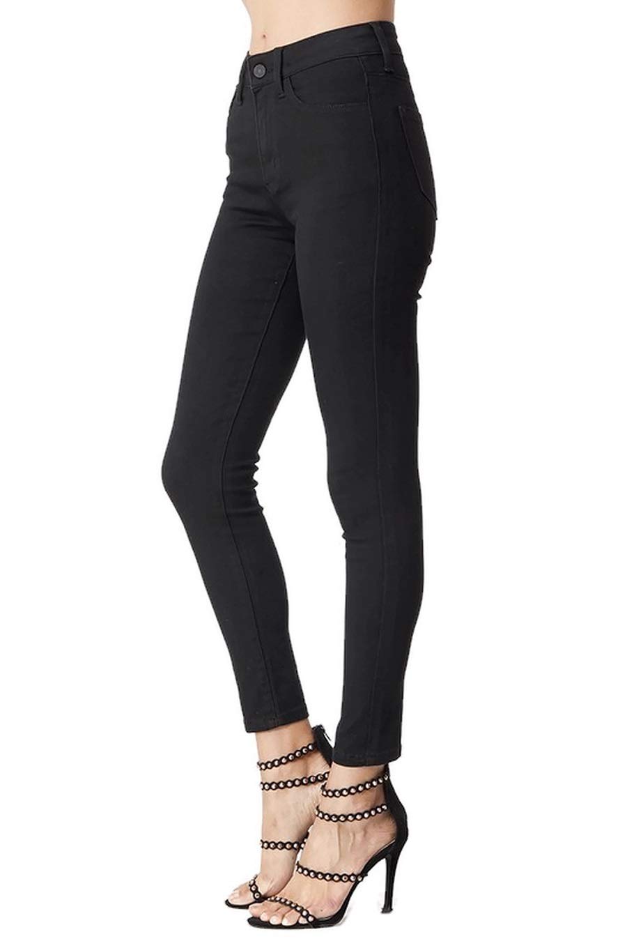 Kan Can Women's High Rise Solid Five Pocket Super Skinny Jeans - Stretchy Slim Fit Denim Pants for Casual Wear & Night Out