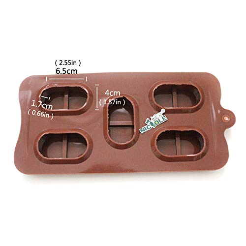 5-Cavity Silicone Soap Molds for Handmade Soap, Chocolate, Candy & Biscuits - Perfect for DIY Crafts, Baking & Gift Making