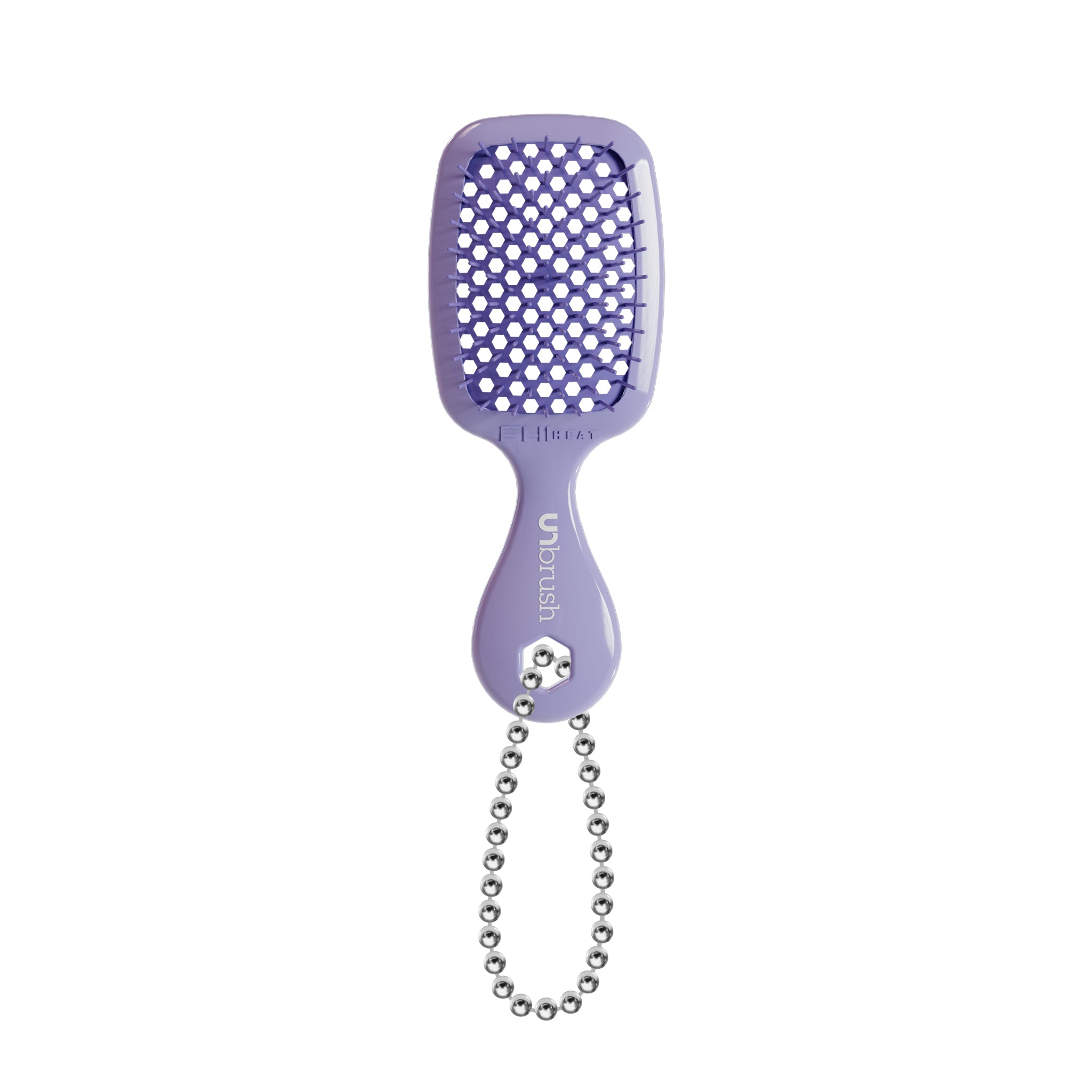 UNbrush Super Mini Keychain Hairbrush - Portable Travel Hair Brush for Women & Men - Perfect for Purse, Backpack, Gym & On-the-Go Styling (Lilac)