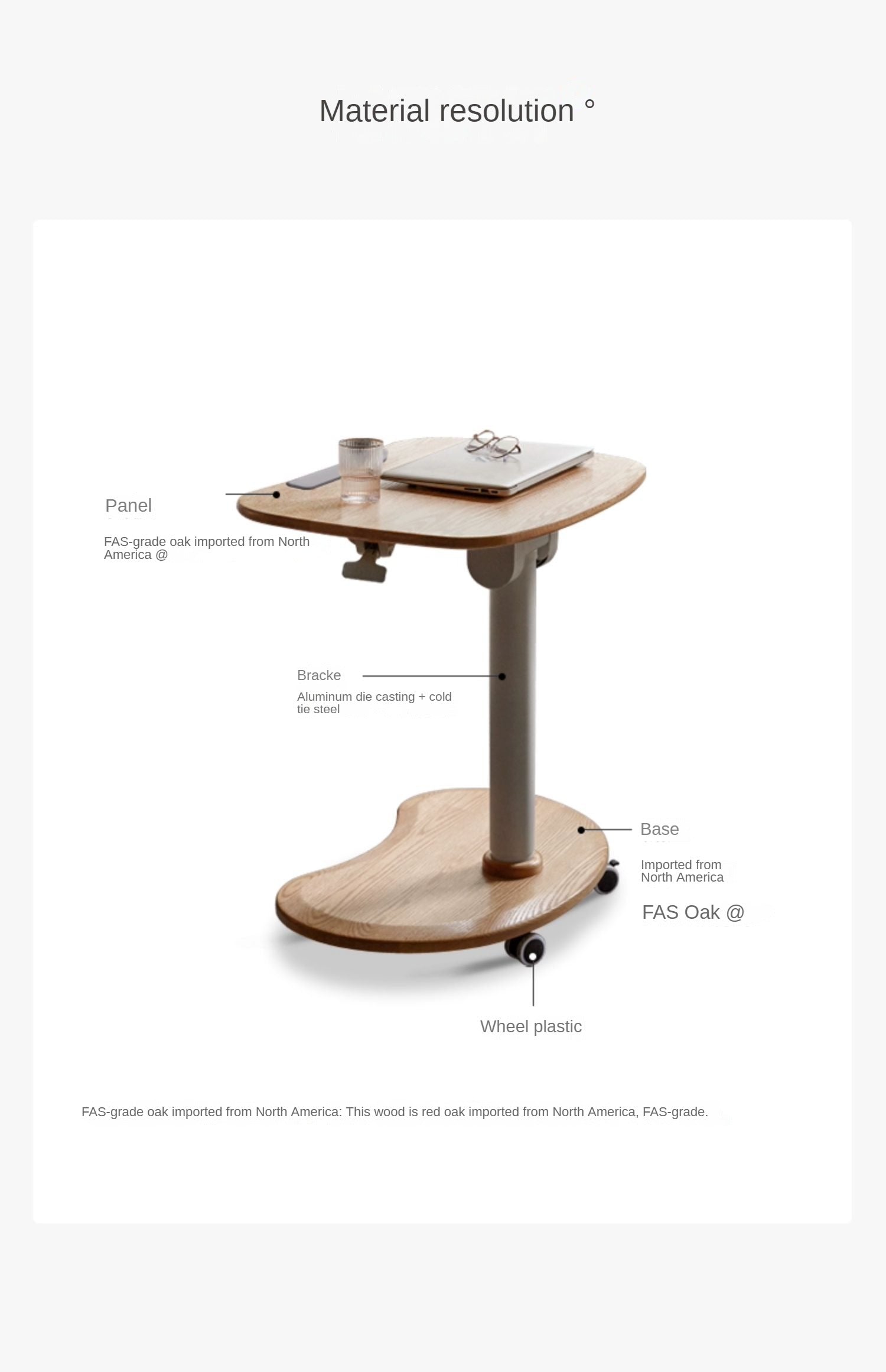 Ergonomic Oak Solid Wood Pneumatic Adjustable Standing Desk - Height Adjustable Home Office Desk for Work from Home & Study - Perfect for Remote Work, Gaming & Crafting