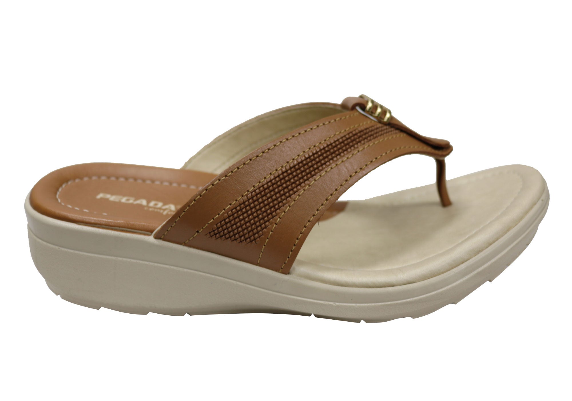 Pegada Ema Women's Comfortable Leather Thong Sandals - Handmade in Brazil - Perfect for Beach, Vacation & Summer Outfits
