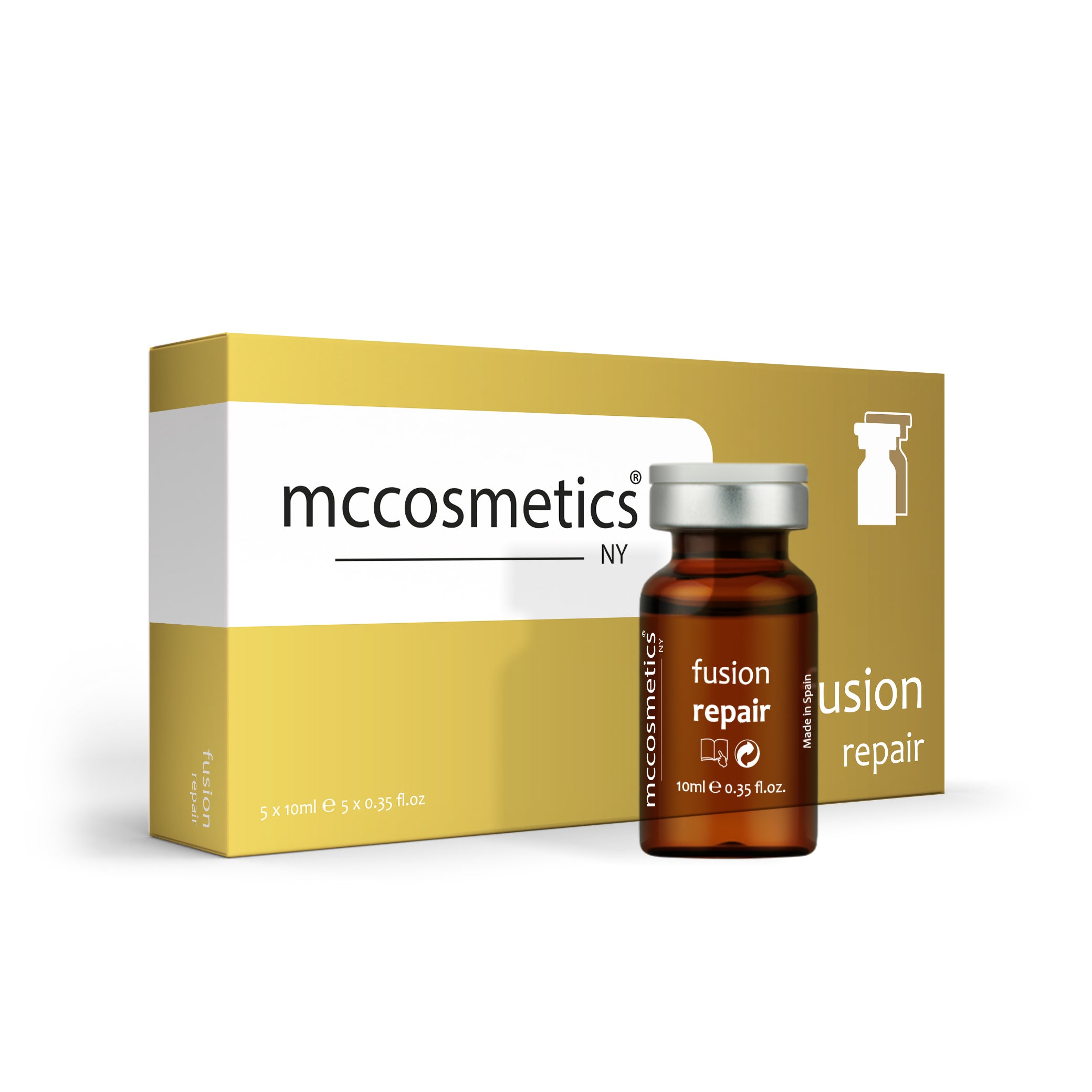 MCCOSNETICS NY Fusion Repair Cream - Advanced Topical Skin Repair & Hydration Solution for Face & Body (5x5ml) | Perfect for Dry Skin, Wrinkles & Post-Procedure Care | Dermatologist Recommended Skincare