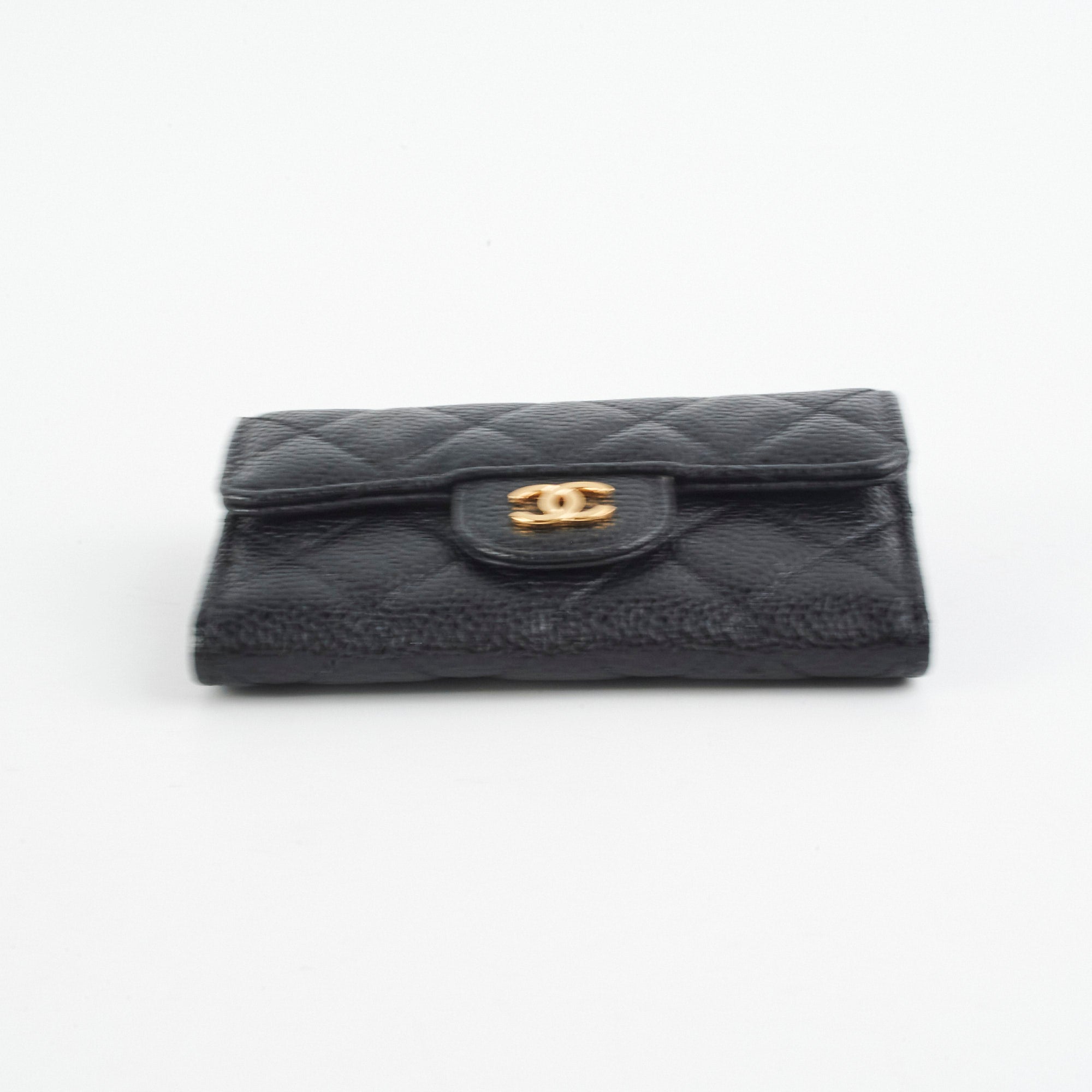 Chanel Quilted Caviar Leather Card Holder Wallet Black - Perfect for Everyday Use & Luxury Gift Giving