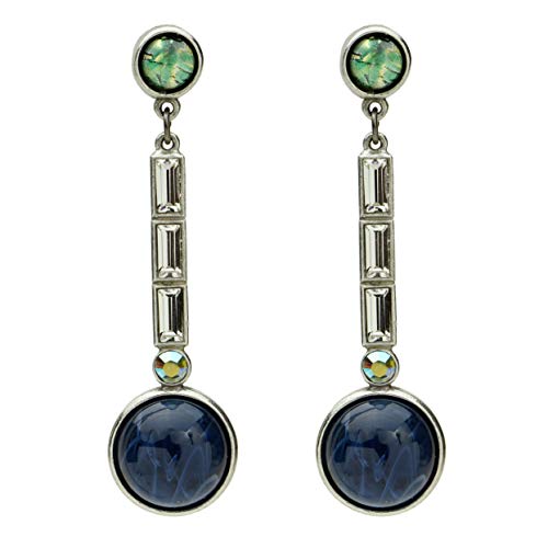 Sapphire Color Stone Drop Earring