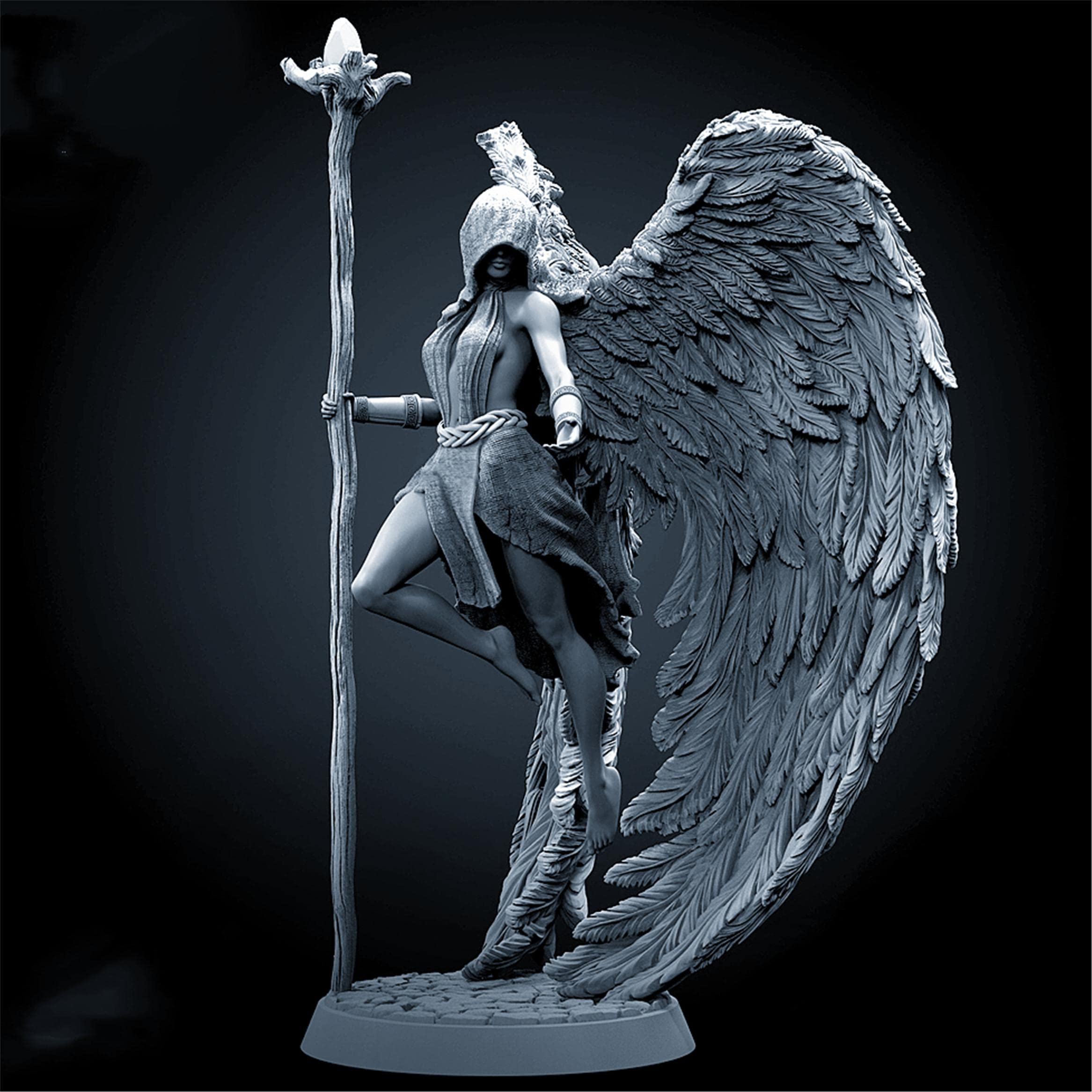 1/24 Scale Ancient Fantasy Female Mage Warrior Resin Model Kit - Unassembled & Unpainted Miniature Soldier Figure for Wargaming, D&D, Tabletop RPG, and Collectors (HD6-78) - Perfect for Painting, Customizing, and Display