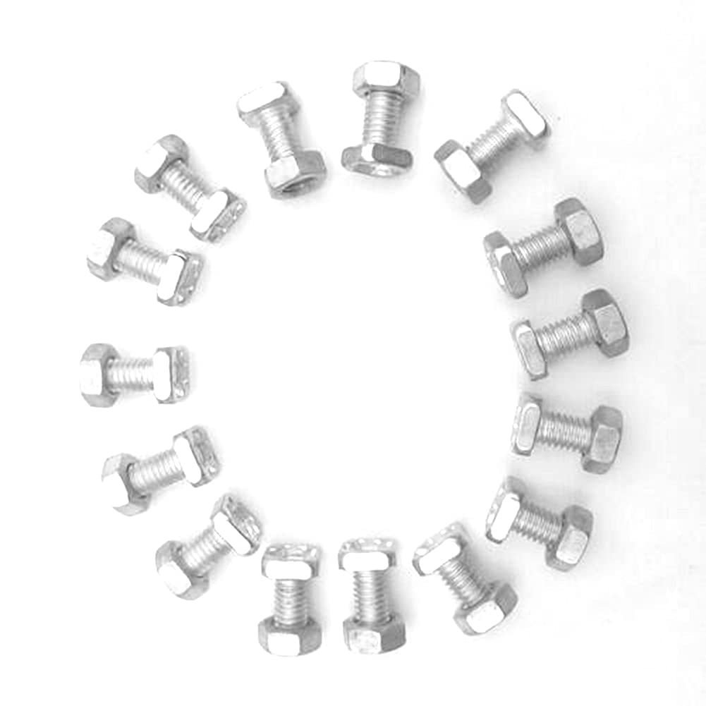 50 Sets M6 x 12mm Aluminum Greenhouse Nuts and Bolts Kit - Heavy Duty Cropped Head Fasteners for Greenhouse Construction, Repair & DIY Projects - Perfect for Home Gardeners and Commercial Growers