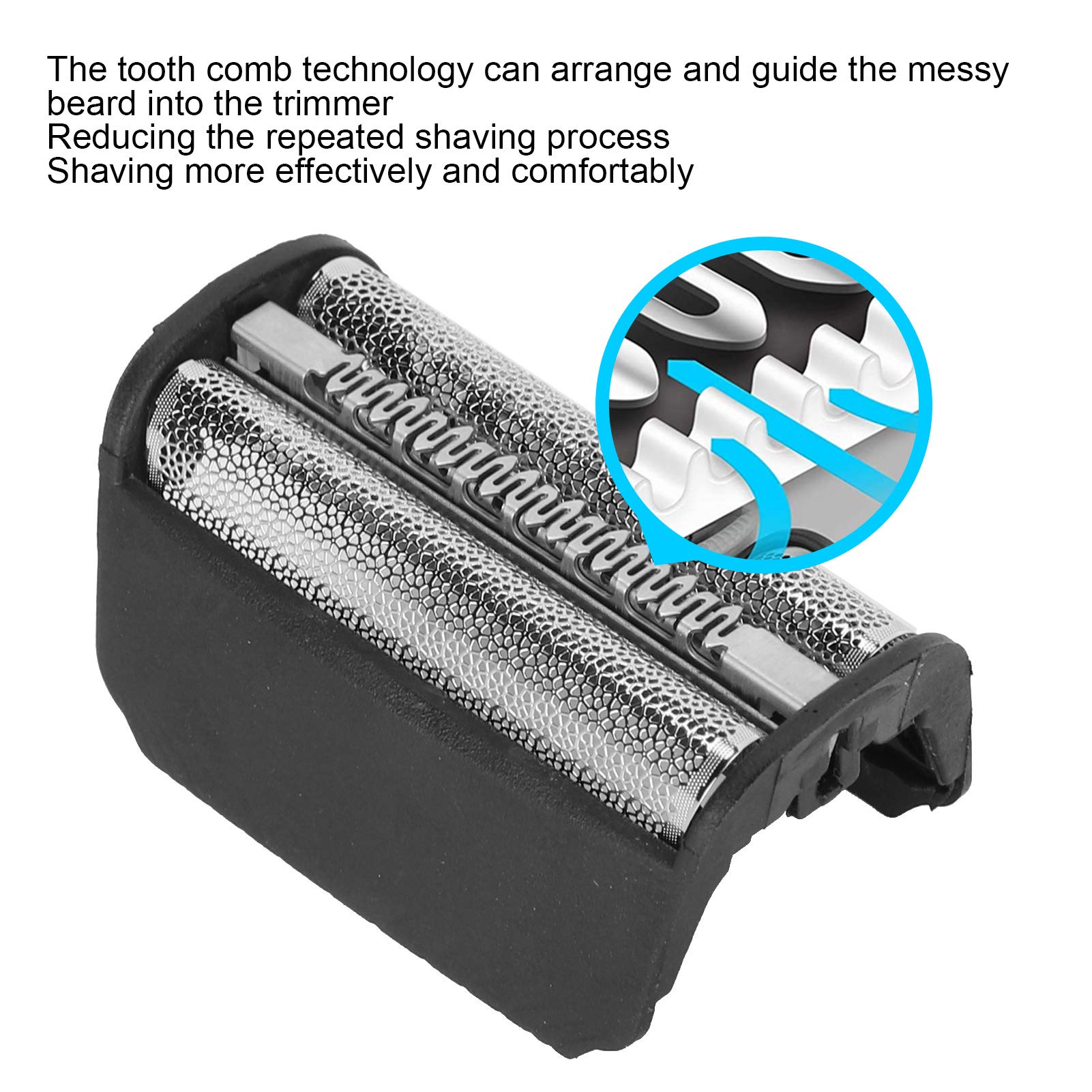 Braun 30B Replacement Cutter Head with Tooth Comb Technology - Compatible with Braun Series 3 310s 330s 340s Electric Shavers - Precision Trimmer for Smooth Shaving at Home or Travel